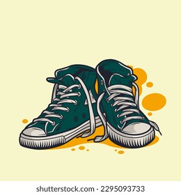 vector colored shoes for illustration