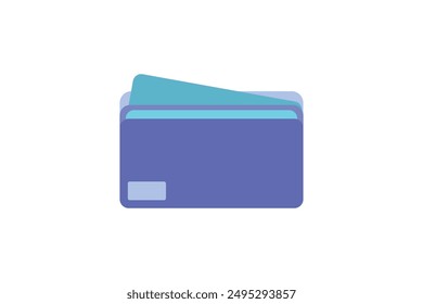 Vector Colored Simple Card Wallet