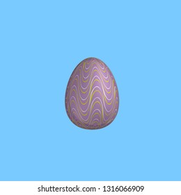 Vector colored single realistic animal egg. Chicken egg isolated with soft shadows on background. Template 3D illustration for Easter holiday.