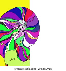 Vector colored snail for your design