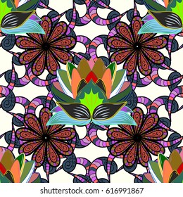 Vector colored snowflakes design decorative Christmas element on a background.