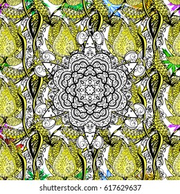 Vector colored snowflakes design decorative Christmas element on a white background.