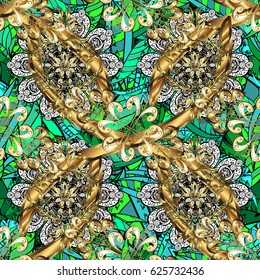 Vector colored snowflakes design decorative Christmas element on a colorful background.