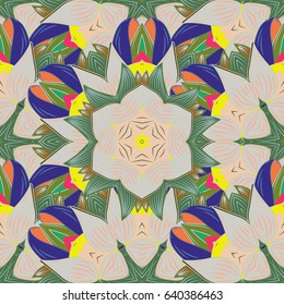 Vector colored snowflakes design, decorative Christmas element