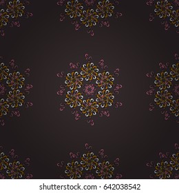 Vector colored snowflakes design decorative Christmas element on a blue background.