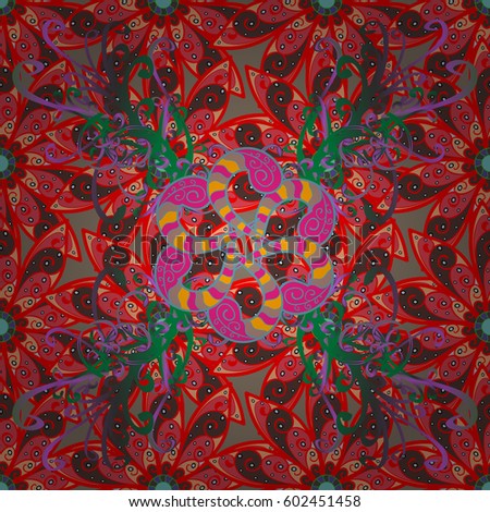 Vector colored snowflakes design decorativeElement on a colorful background. Stock photo © 