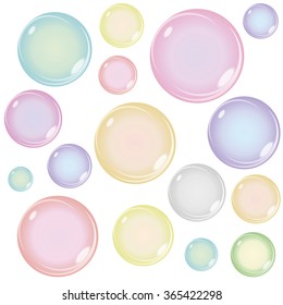 Vector Colored Soap Bubbles