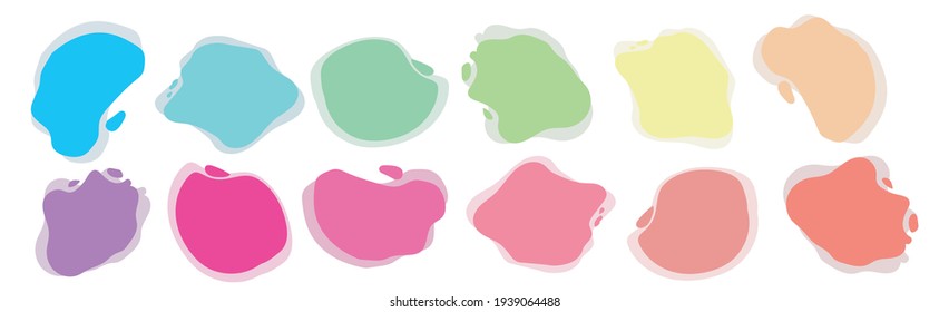 Vector colored spots, blots, with drops for the background. Creative background concept for posters, flyers, website