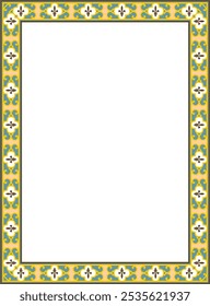 Vector colored square classic renaissance ornament. Rectangle, european border, revival style frame
