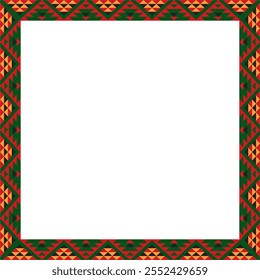 Vector colored square national Indian patterns. National ethnic ornaments, borders, frames. colored decorations of the peoples of South America, Maya, Inca, Aztecs.