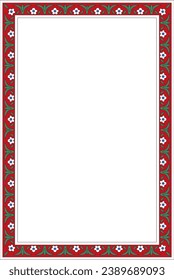 Vector colored square Turkish ornament. Ottoman border, rectangle, frame. Muslim pattern for stained glass.