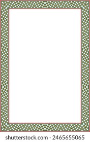 Vector colored square Yakut ornament. Infinite rectangle, border, frame of the northern peoples of the Far East.