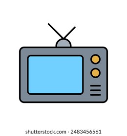 Vector of a colored symbol television icon.