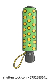 Icono de paraguas de color vectorial aislado en fondo blanco. Colorida ilustración del escudo lluvioso. Estilo de la caricatura