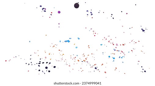 Vector colored watercolor splashes, grunge texture