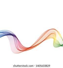 
Vector colored wavy smoke. Abstract wave background.