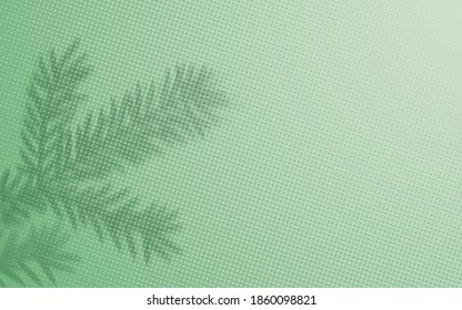 Vector colored winter background with shadow from pine branches. Trend image for decorating New Year and Christmas holiday cards, greetings, booklets, leaflets, stories.