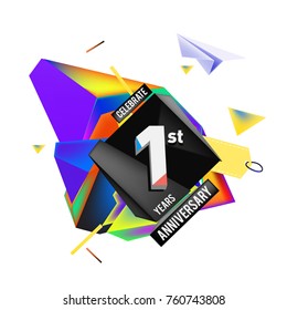 Vector Colorful 1st Anniversary