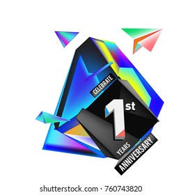 Vector Colorful 1st Anniversary