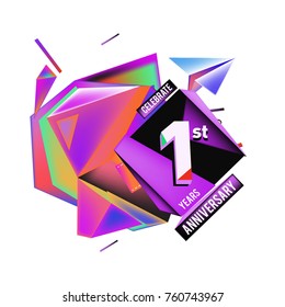 Vector Colorful 1st Anniversary