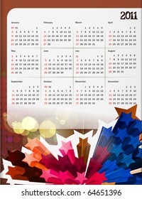 vector- colorful 2011 calendar design element.