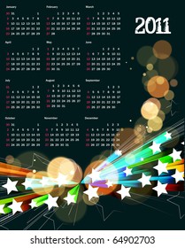 vector- colorful 2011 calendar design element.
