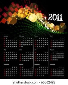 vector- colorful 2011 calendar design element.