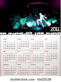vector- colorful 2011 calendar design element.