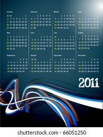 vector- colorful 2011 calendar design element.
