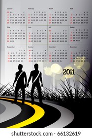 vector- colorful 2011 calendar design element.