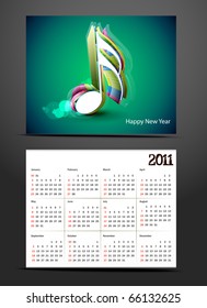 vector- colorful 2011 calendar design element.