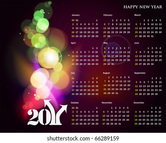 vector- colorful 2011 calendar design element.