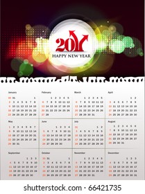 vector- colorful 2011 calendar design element.