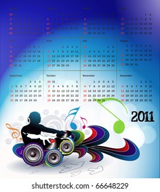 vector- colorful 2011 calendar design element.