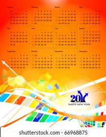 vector- colorful 2011 calendar design element.