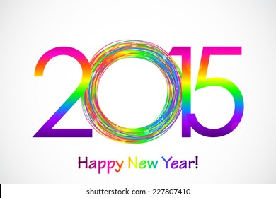 Vector colorful 2015 Happy New Year background