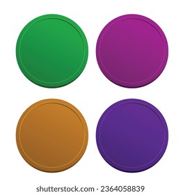 Un enorme punto 3d de color vectorial sobre fondo blanco.
