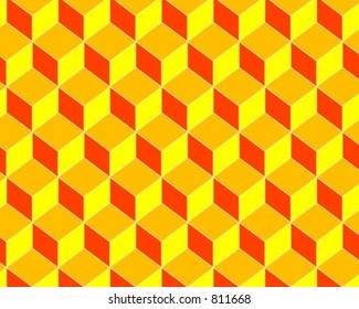 Vector of colorful 3d illusion stacked cubes
