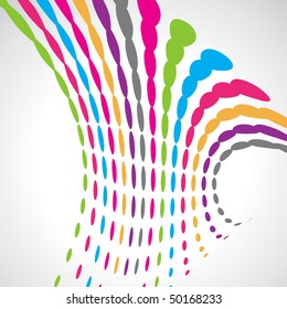 vector colorful abstract artistic wave design