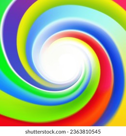 Vector colorful abstract background, bright rainbow swirl, vortex or circle with place for text.