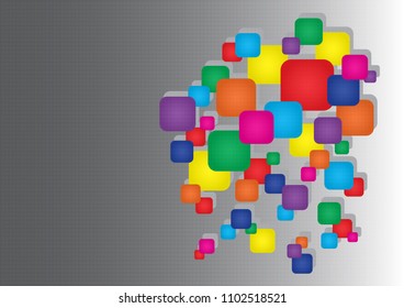 Vector Colorful abstract background Design with squares