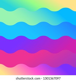 Vector colorful abstract background dynamic fluid gradient waves effect  design template card