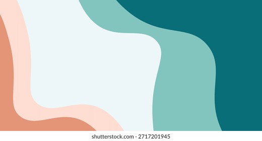 Vector colorful abstract background with dynamic wavy shape modern
