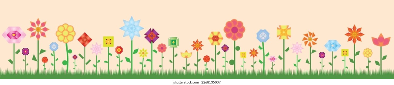 Vector. Colorful abstract background with flowers on pastel background. Great for cards, covers, banners, templates.