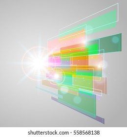 Vector colorful abstract background with light effect illustration.