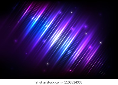 Vector colorful abstract background with shiny strips. Abstract background with shining magic lights and Glowing futuristic lines in the dark space. Vector illustration. Colorful Design.