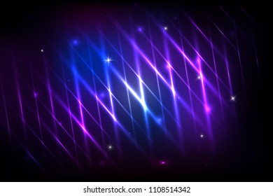 Vector colorful abstract background with shiny strips. Abstract background with shining magic lights and Glowing futuristic lines in the dark space. Vector illustration. Colorful Design.