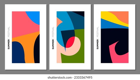 Vector colorido fondo abstracto para el festival de verano 2023