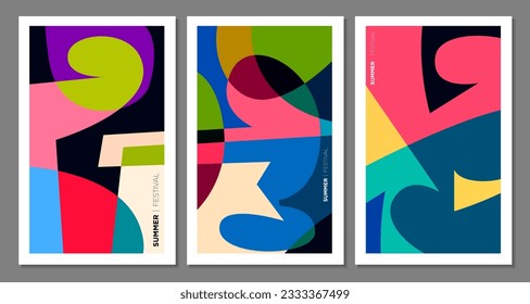 Vector colorful abstract background for summer festival 2023