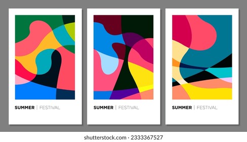 Vector colorful abstract background for summer festival 2023